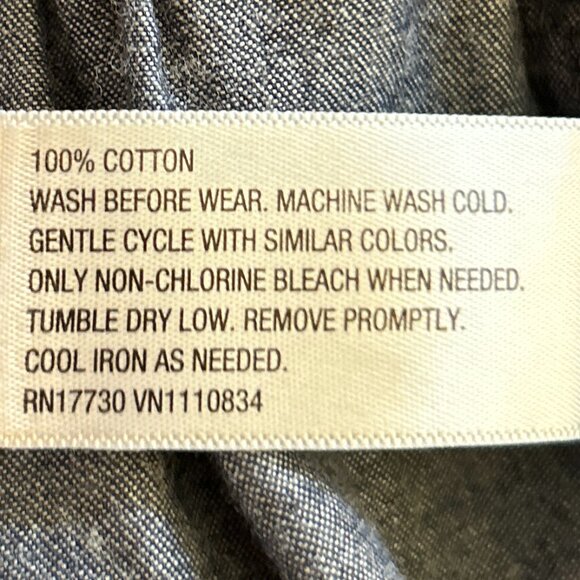 Cherokee Girls SZ M Vintage Blue Denim Top or Dress Western Cottage Prairie 80's - Picture 11 of 11